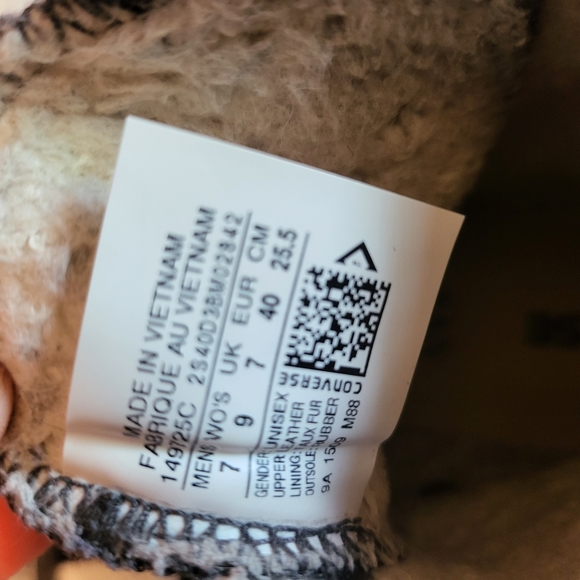 Converse Allstar Grey Leather Faux Fur Hi Storm~LNEUC (Mens7) Unisex (Wmn9) - Picture 11 of 11